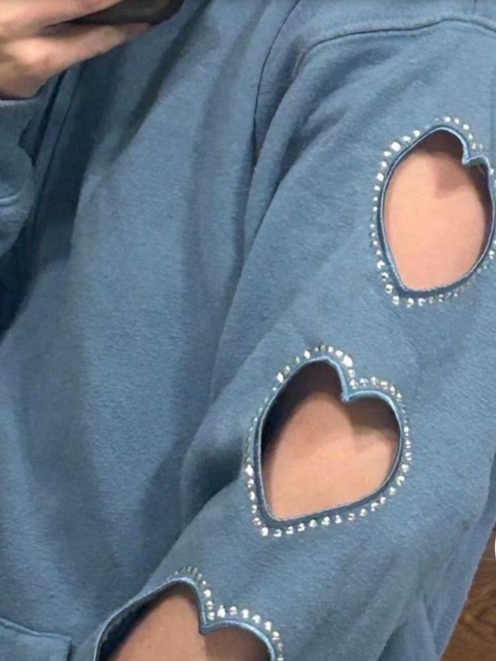 Forever 21 Heart-Cutout Hoodie